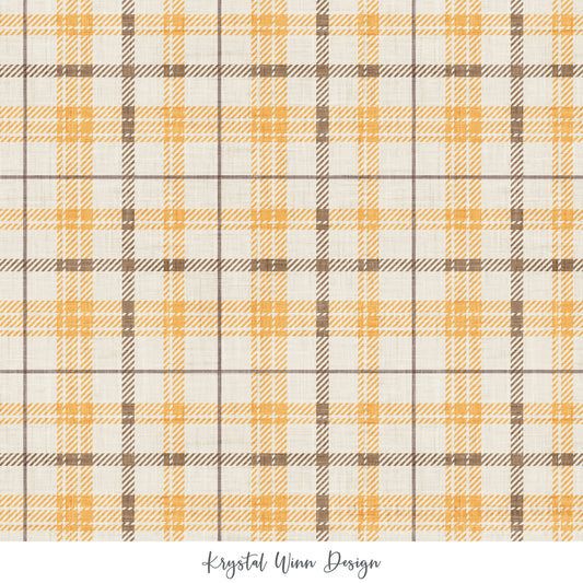 Faux Flannel Sunflower Plaid KW909