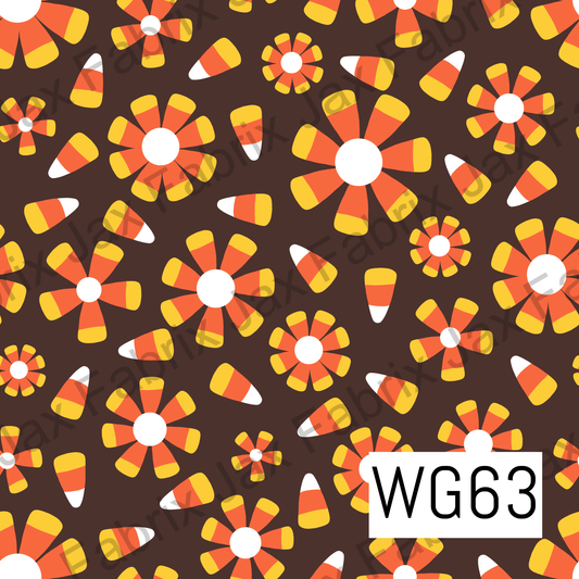 Floral Candy Corn Brown WG63