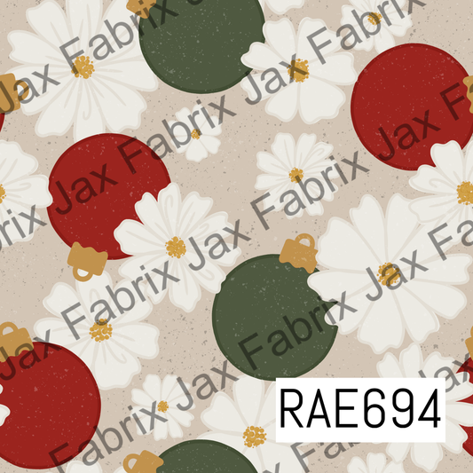 Floral Red and Green Bulbs RAE694