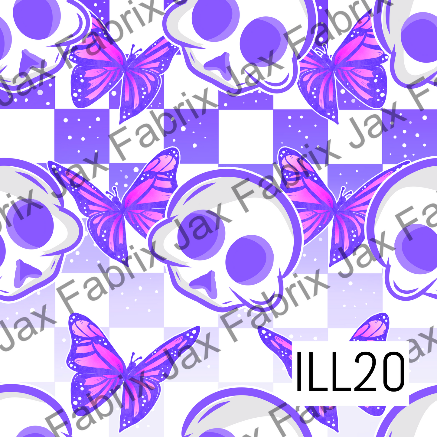 Flutter Skull Purple ILL20