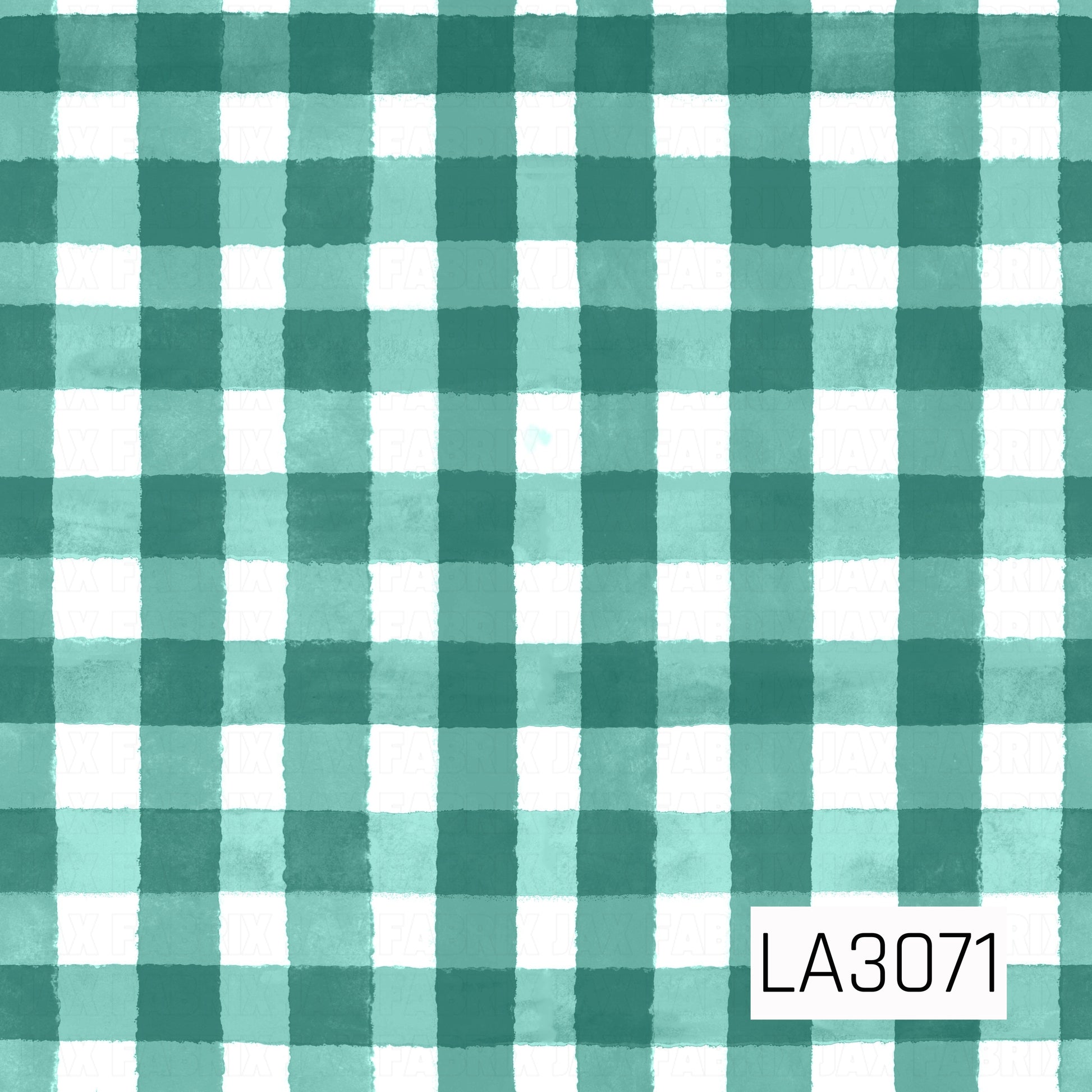 A soft watercolor gingham pattern featuring alternating checks in seafoam green, muted teal, pale mint, and crisp white. The slightly uneven, hand-painted edges give the classic plaid design a fresh, charming feel.
