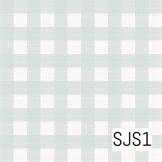 Gingham Mint Green SJS1