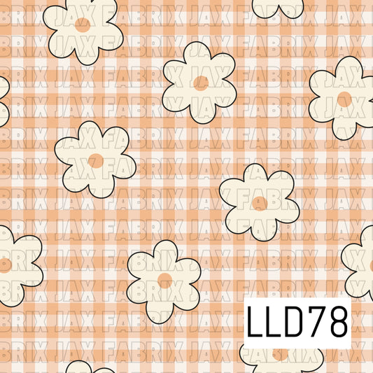 Gingham Daisy Orange LLD78