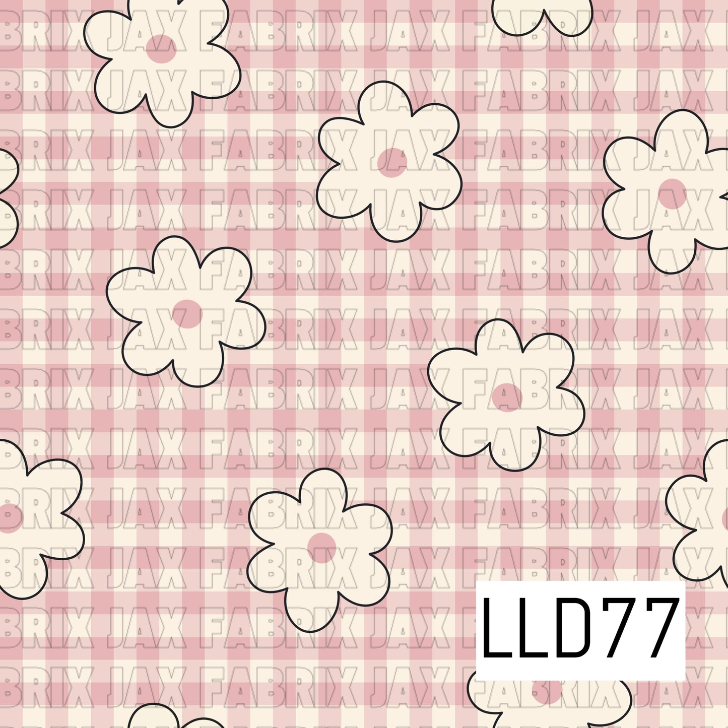 Gingham Daisy Pink LLD77