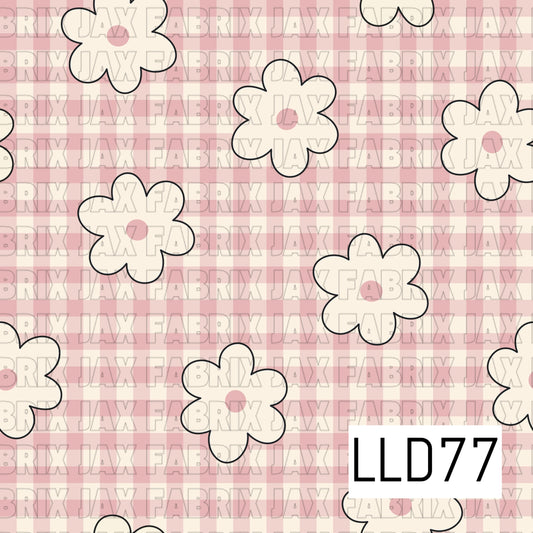 Gingham Daisy Pink LLD77