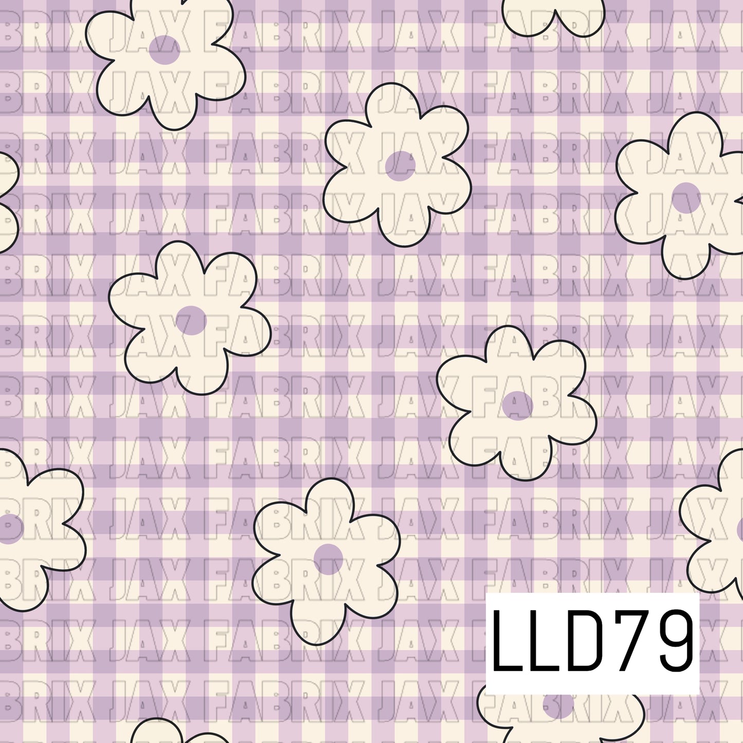 Gingham Daisy Purple LLD79