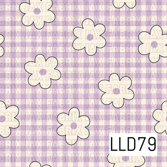 Gingham Daisy Purple LLD79