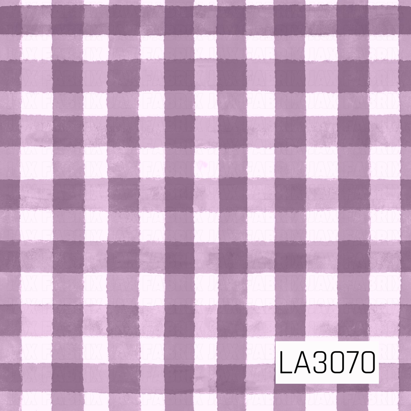 A soft watercolor gingham pattern featuring alternating checks in dusty lavender, muted plum, pale lilac, and creamy white. The slightly uneven, hand-painted edges give the classic plaid design a cozy, charming feel.
