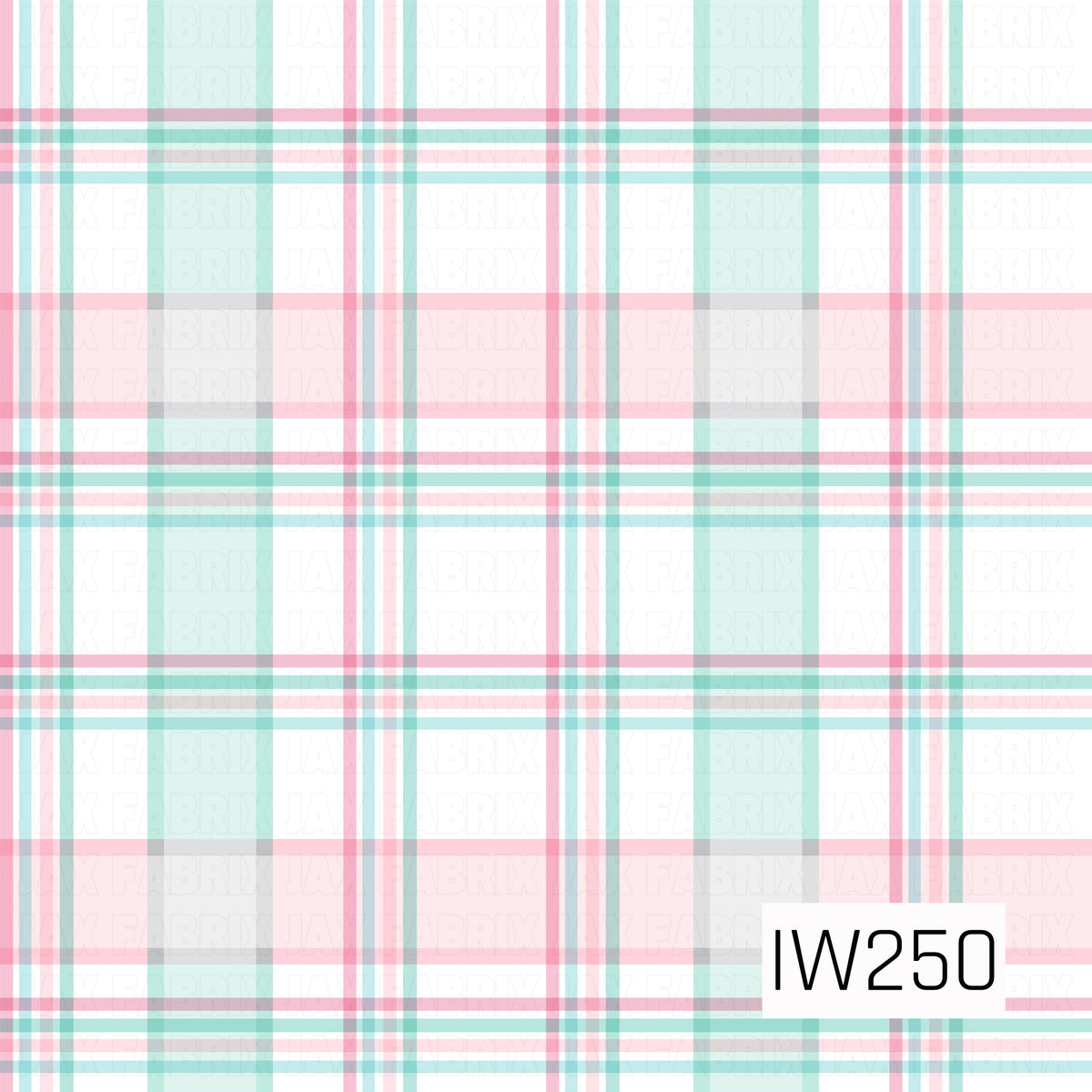A delicate pastel plaid featuring a mix of wide and thin overlapping stripes in soft pink, mint green, aqua blue, and white. The layered horizontal and vertical lines create a classic tartan-inspired pattern with subtle blended tones, giving it a sweet, airy, and feminine winter feel.