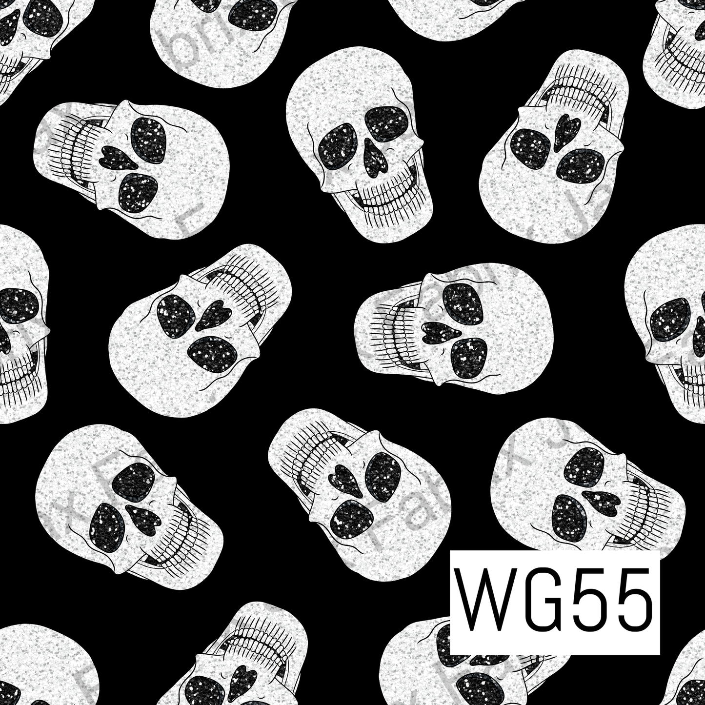 Glitter Skulls WG55