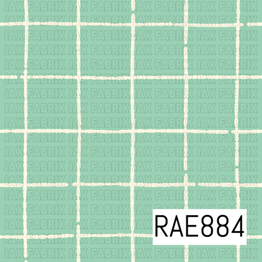Green Sun Motif Plaid RAE884