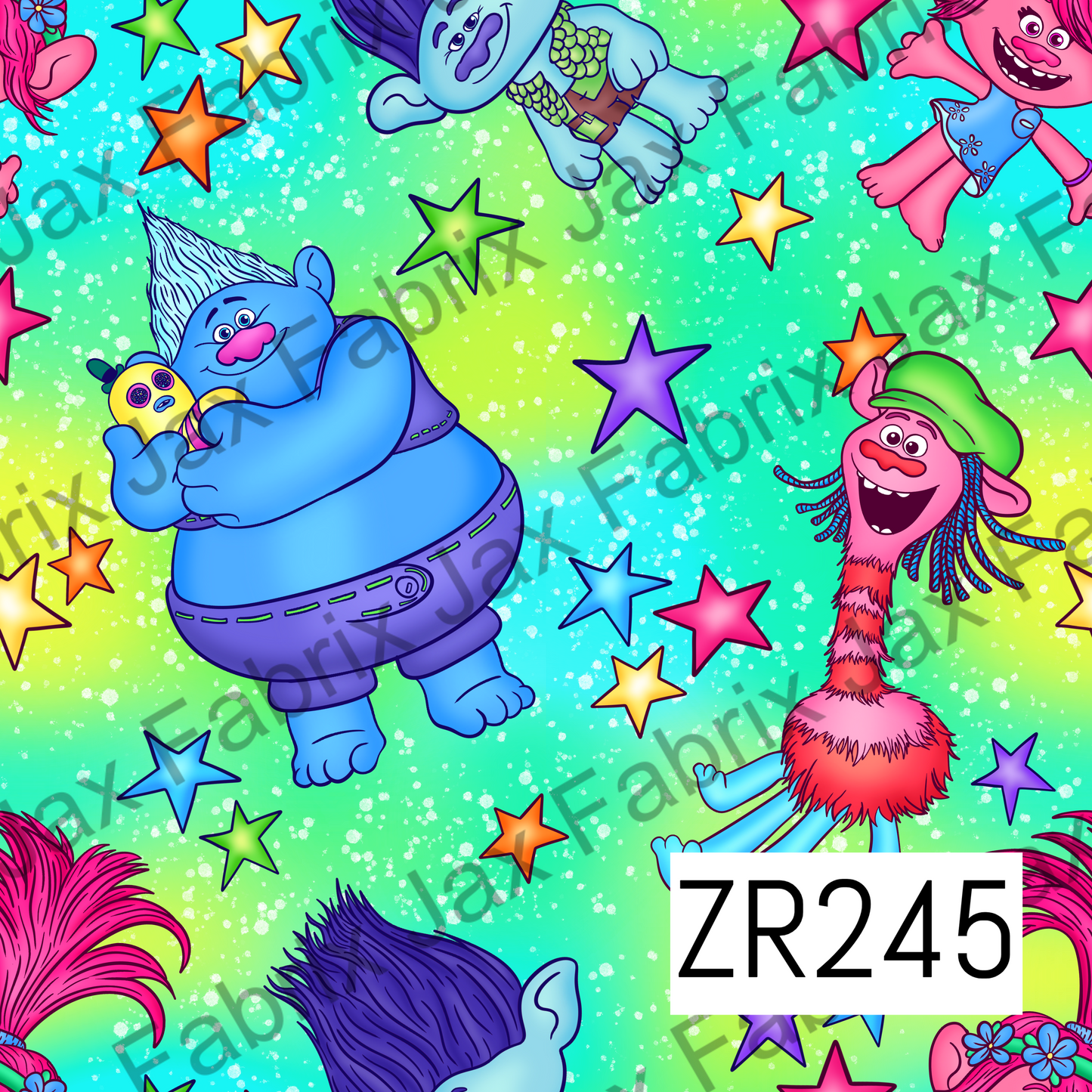 Green and Teal Star Trolls ZR245