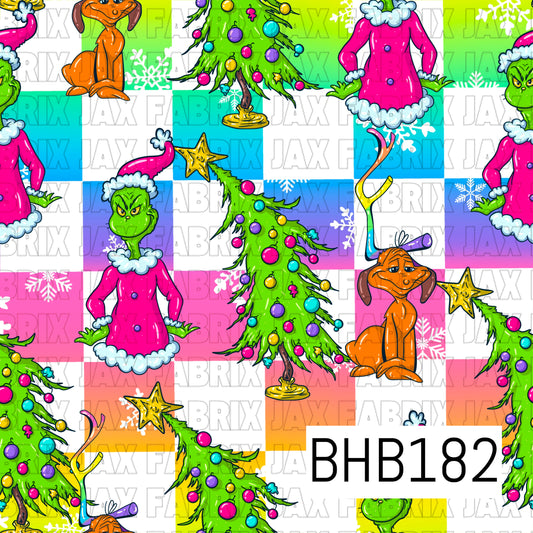 Green Guy Rainbow Check BHB182