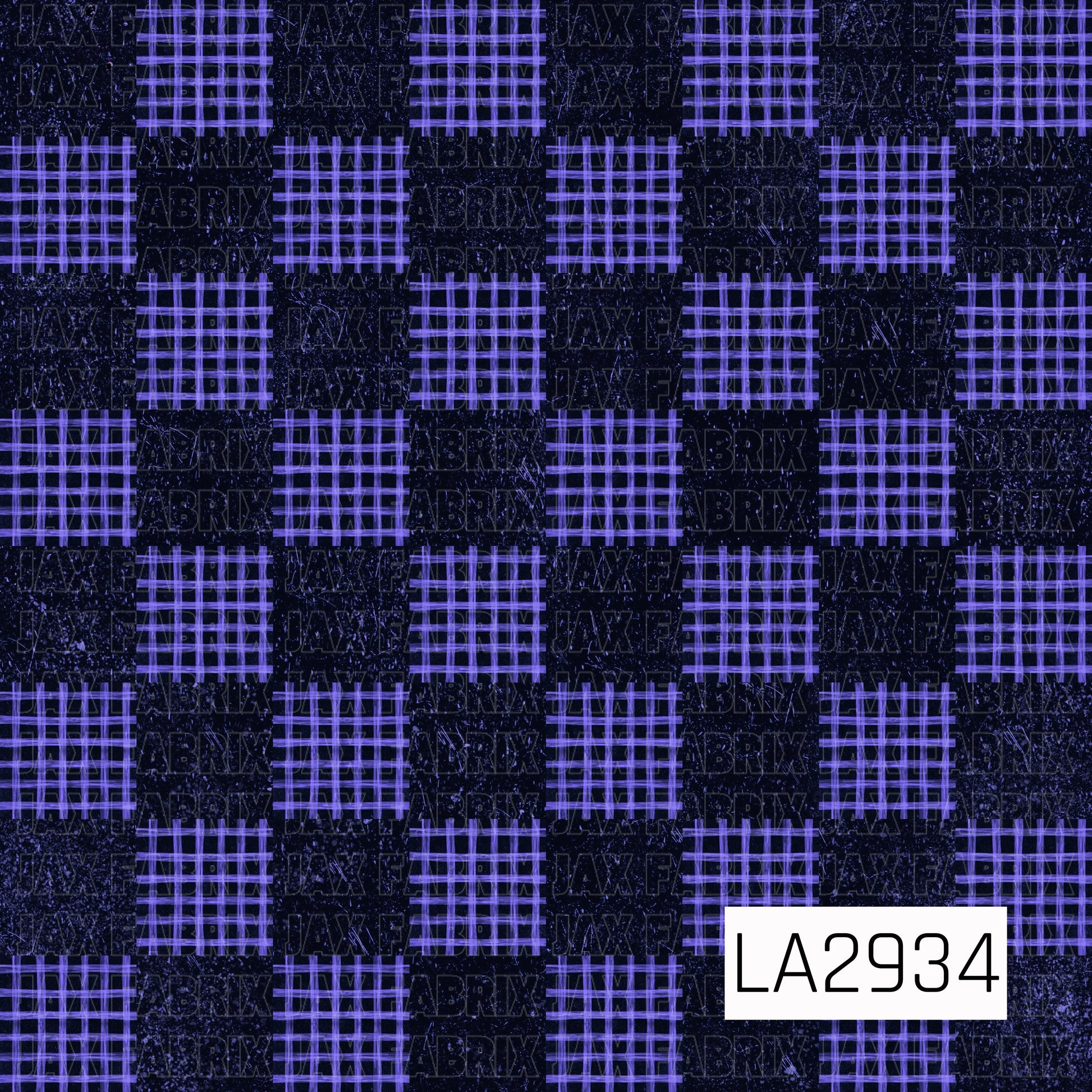 A distressed checkerboard pattern featuring deep black textured squares alternating with bold purple sketched plaid. The grunge finish and rich Halloween-inspired colors give this design a fun, moody, and slightly spooky feel.
