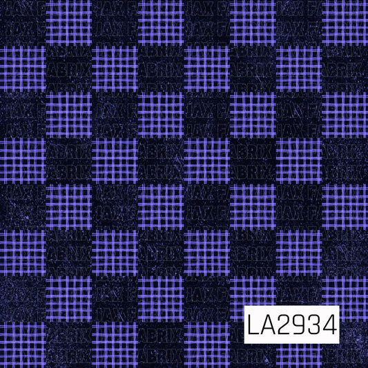A distressed checkerboard pattern featuring deep black textured squares alternating with bold purple sketched plaid. The grunge finish and rich Halloween-inspired colors give this design a fun, moody, and slightly spooky feel.
