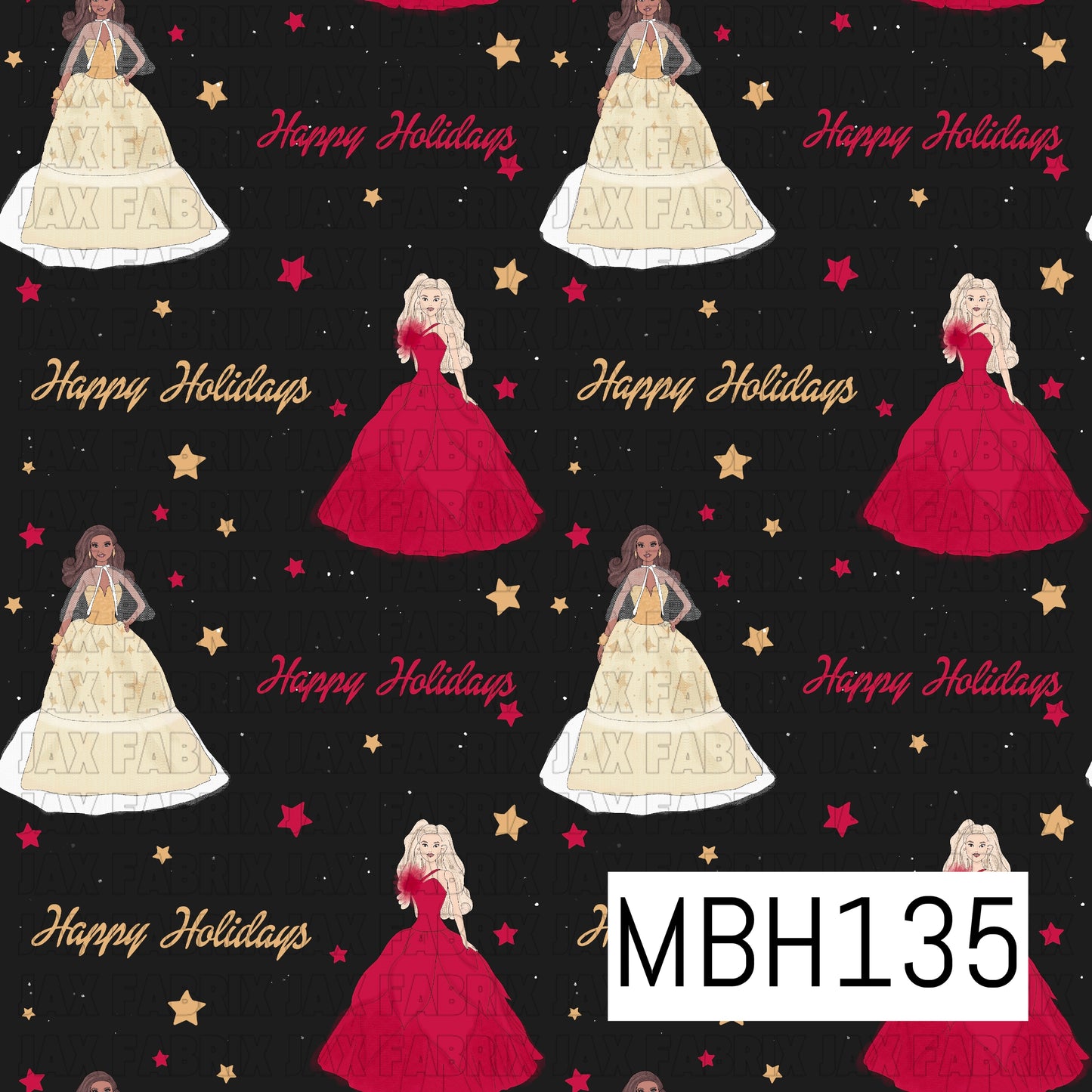 Happy Holidays Dolls Charcoal MBH135