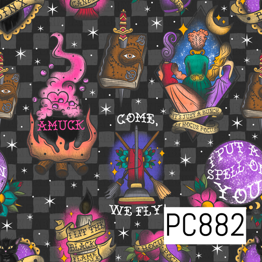 Witchy Sisters Tattoo Check PC882