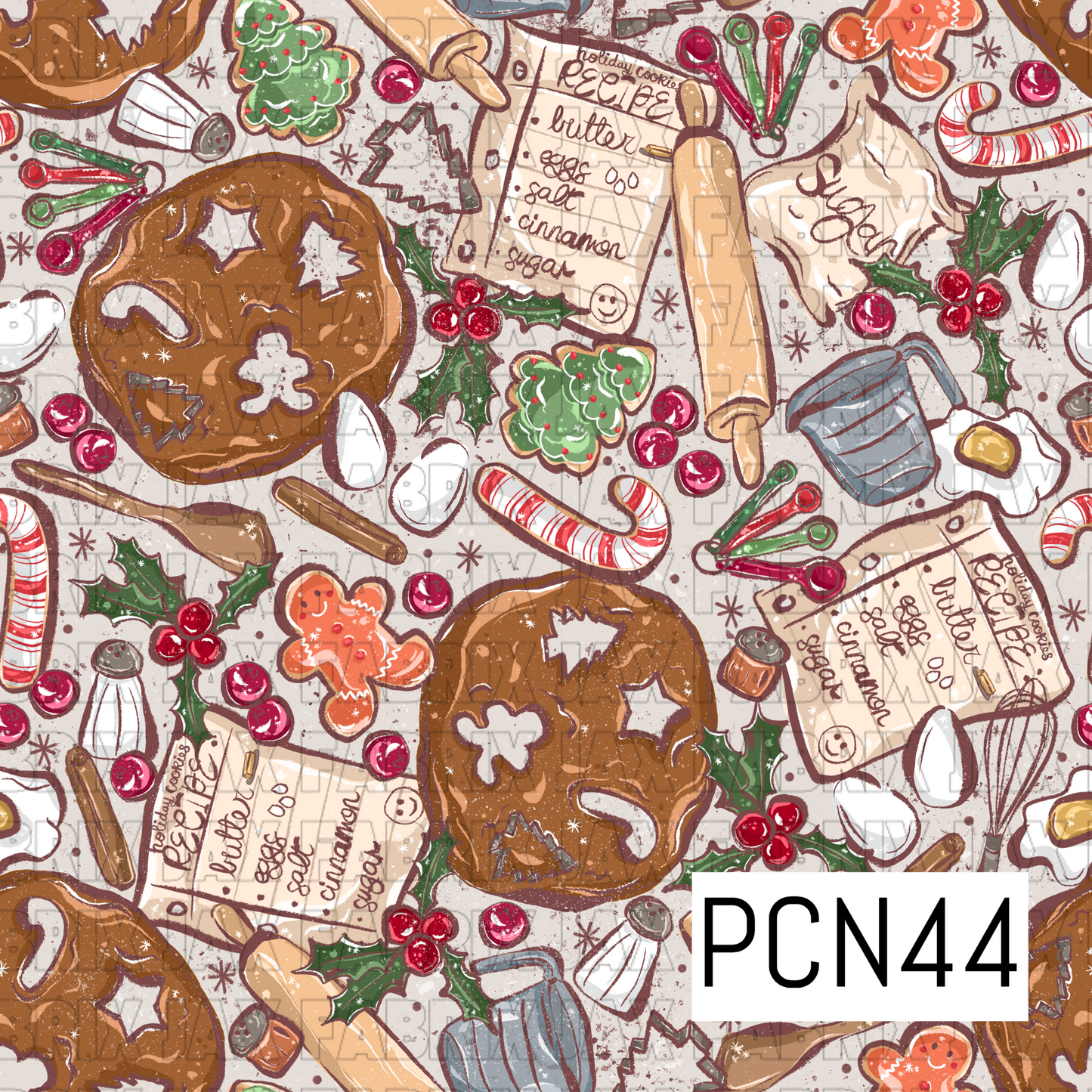 Holiday Cookie Recipe Tan PCN44