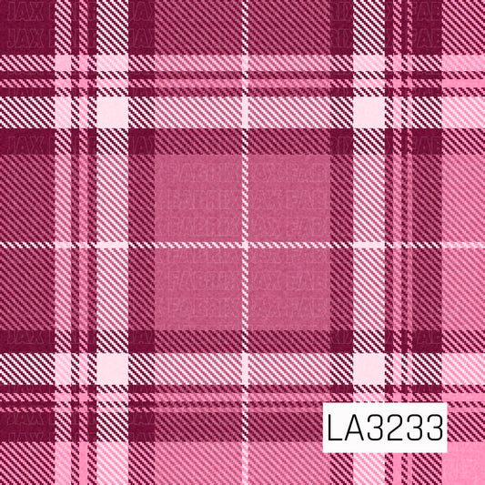 A bold monochromatic plaid featuring rich cranberry, berry, blush, and soft pink tones. Layered stripes and fine diagonal detailing give the design a classic woven plaid texture with a fun feminine feel.
