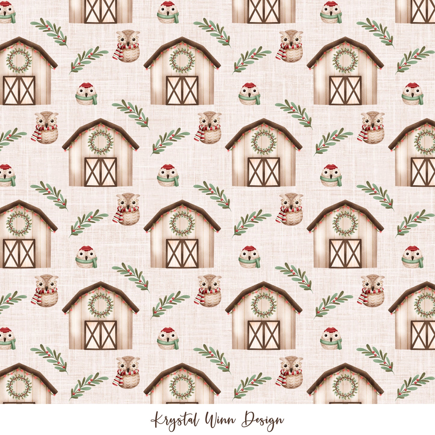 Home for Christmas Barn Owls KW1052