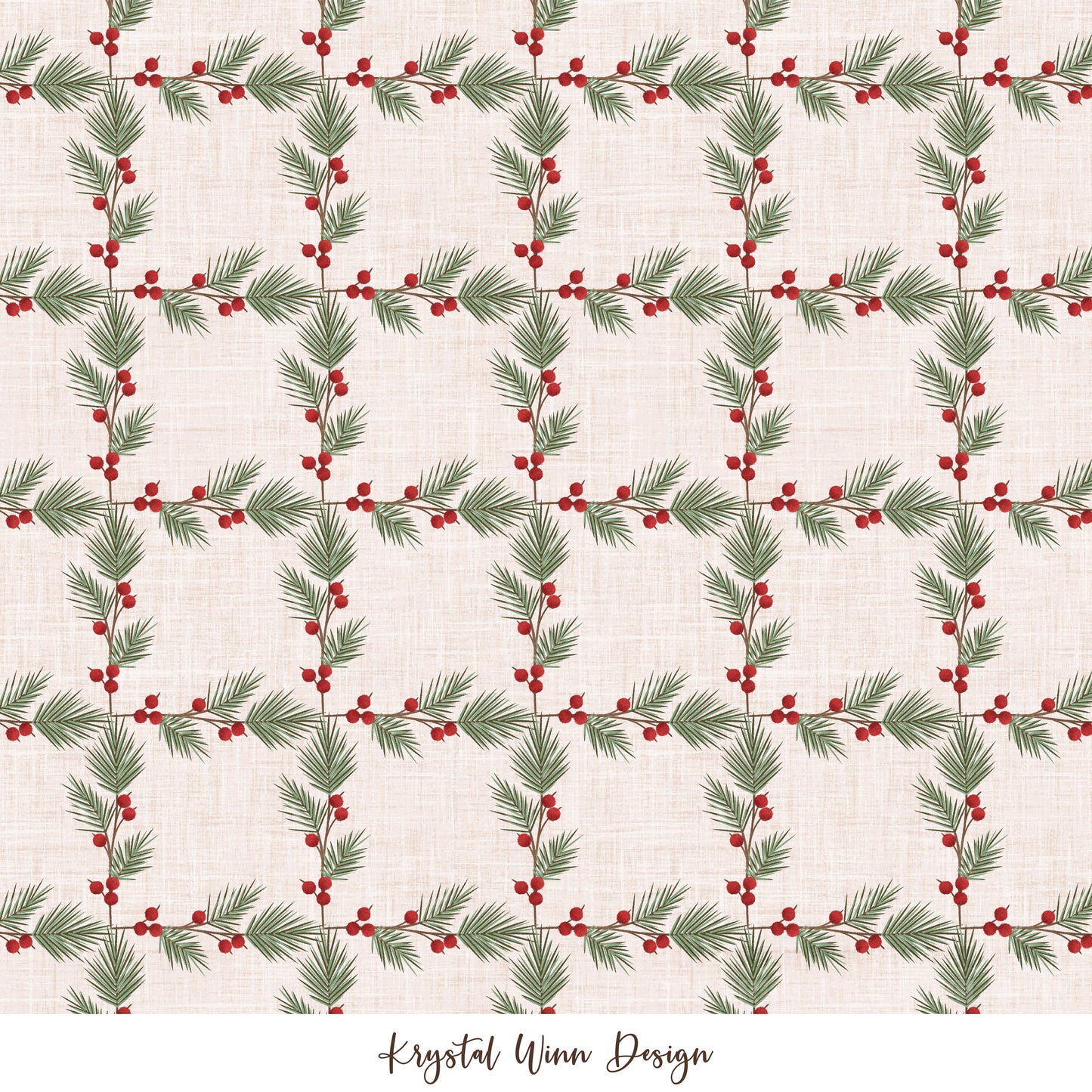 Home for Christmas Pine Plaid KW1041