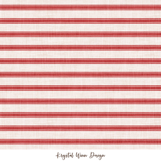 Home for Christmas Stripe Red KW1031