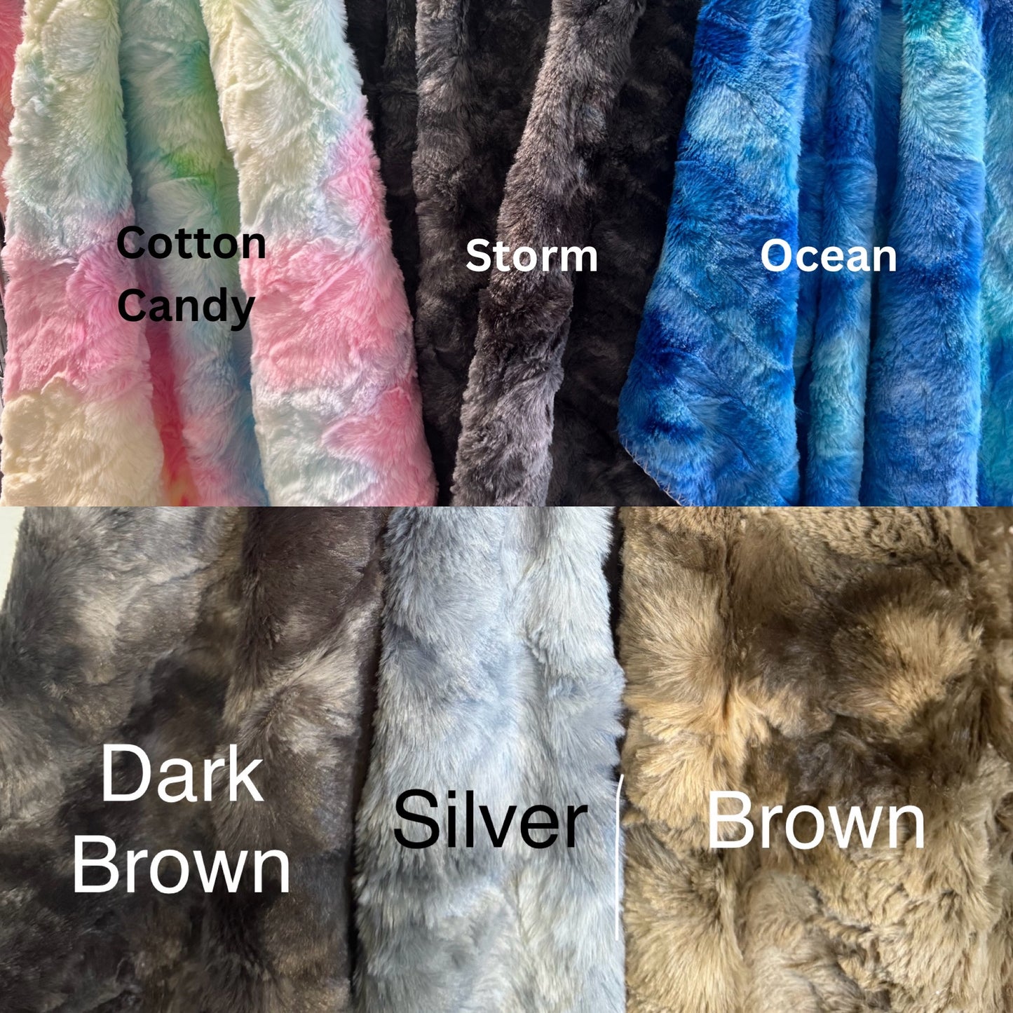 Colored Fur Blankets 50 x 60