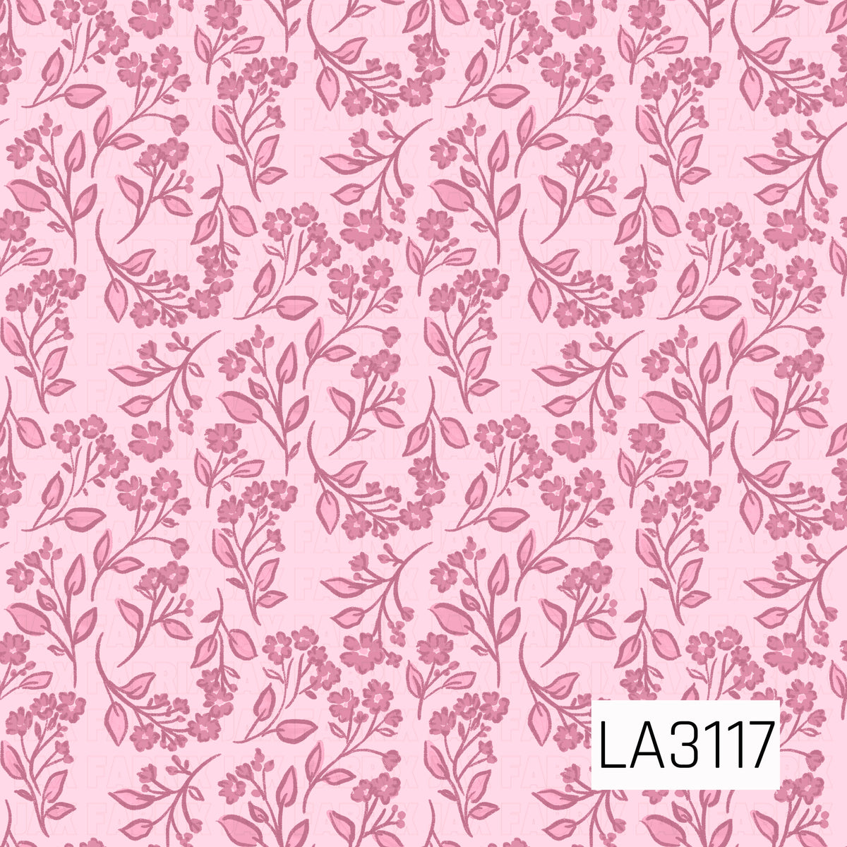 A delicate, vintage-inspired floral design featuring tiny clusters of blossoms, slender stems, and graceful leafy sprigs in muted dusty rose and mauve pink. The repeating botanical pattern is scattered across a soft blush pink background, creating a sweet, feminine look with a subtle hand-drawn texture and timeless charm.