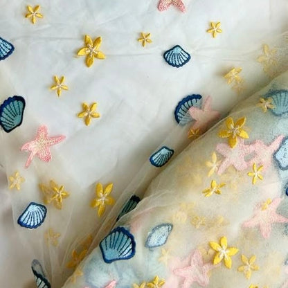 RTS Shell Embroidered Fabric
