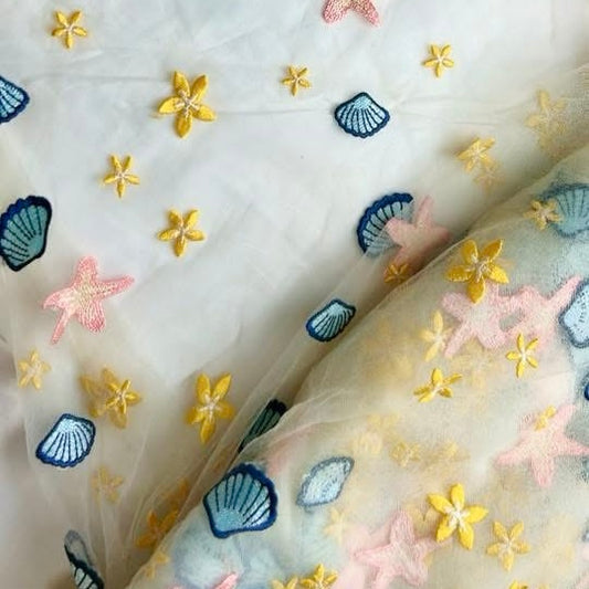 RTS Shell Embroidered Fabric