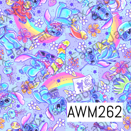 Alien Purple Check Rainbow AWM262
