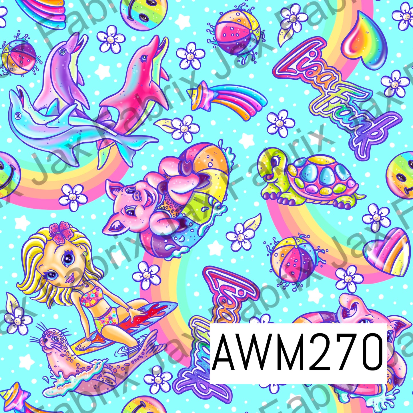 90's Vibe Blue Rainbow AWM270