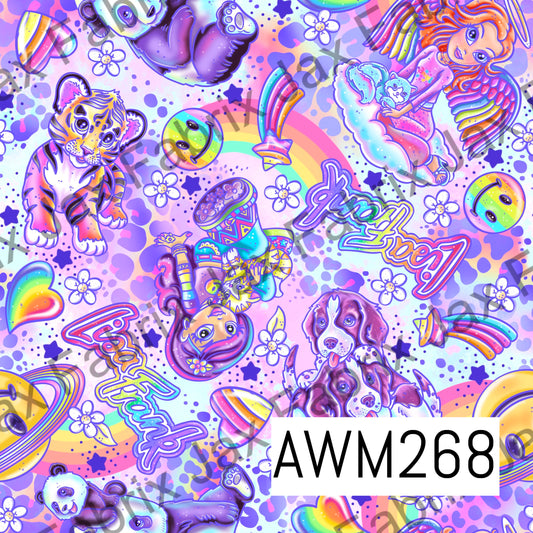 90's Vibe Purple Cheetah Rainbow AWM268