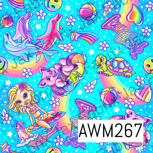 90's Vibe Blue Rainbow  AWM267