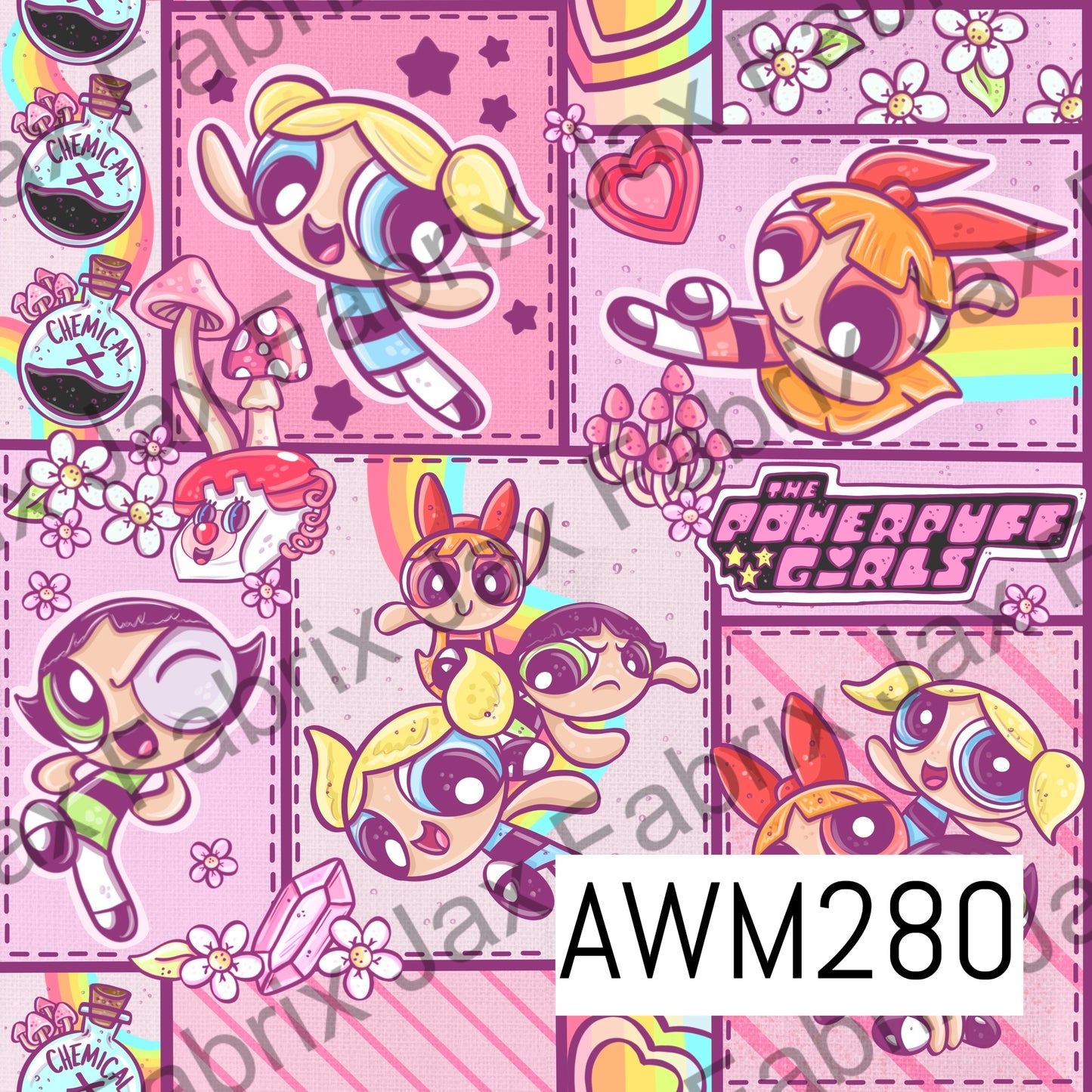 Power Girls Patchwork Pink AWM280