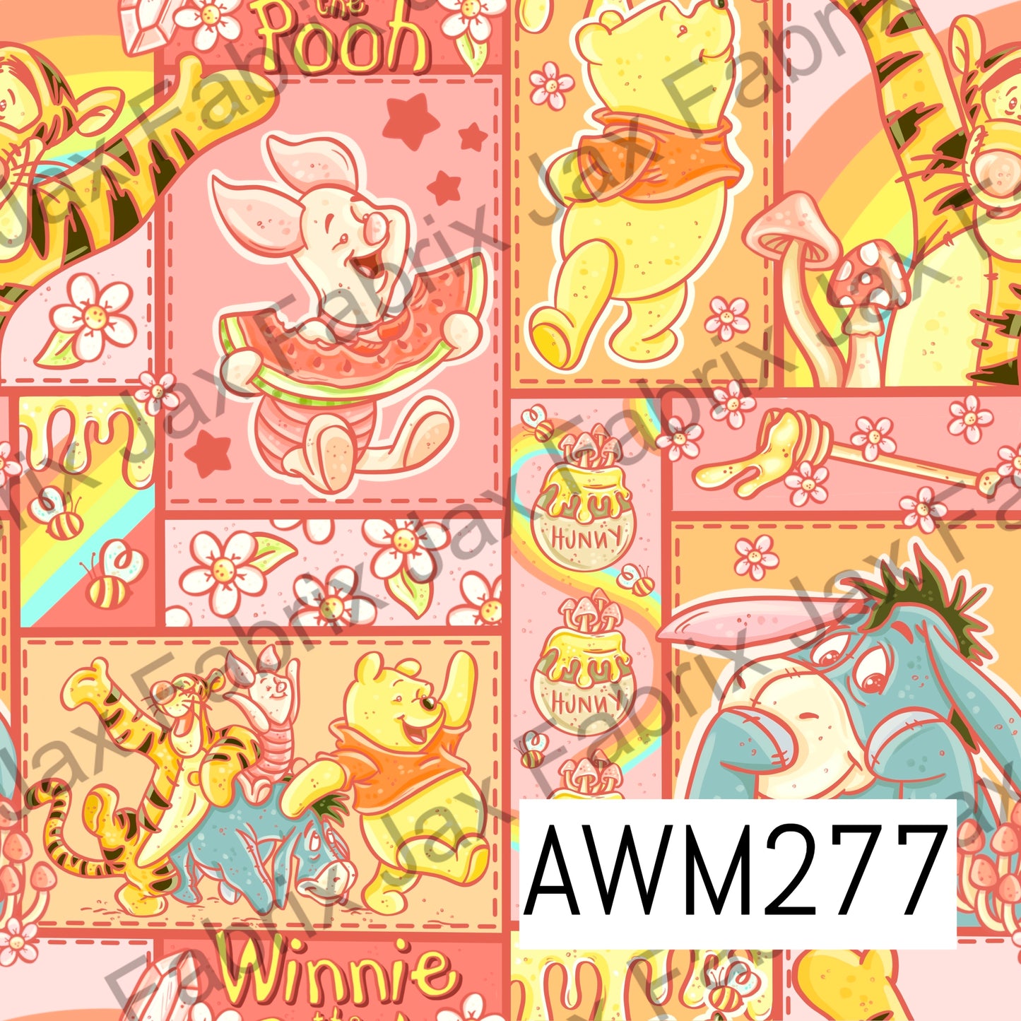 Honey Bear Patchwork Orange AWM277