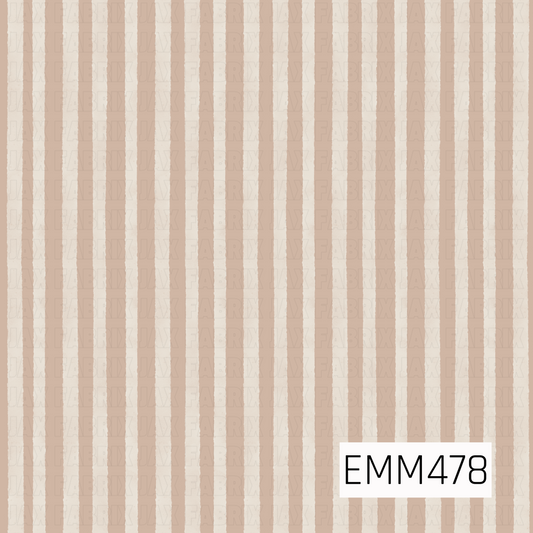 A simple hand-painted stripe pattern featuring softly textured, uneven vertical lines in warm beige and creamy white for a cozy, organic look.
