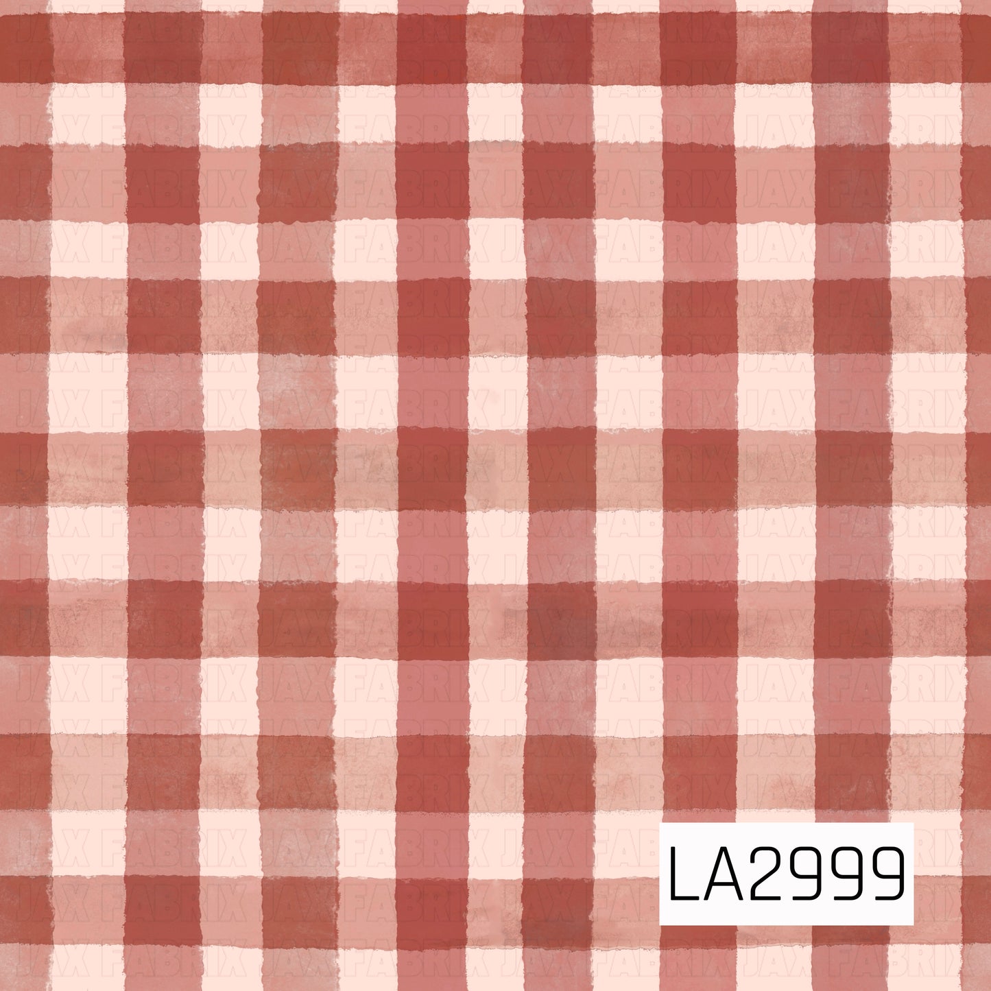 A soft watercolor plaid featuring warm terracotta, dusty rose, blush pink, and muted mauve tones. The hand-painted brushstroke texture gives this classic check pattern a cozy, rustic feel, making it a beautiful coordinating print for autumn and everyday sewing and crafting projects.
