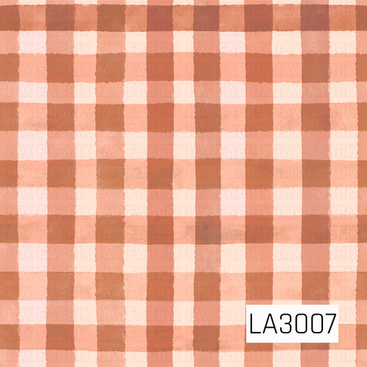 A soft watercolor plaid featuring warm pumpkin orange, peach, soft coral, and crisp white tones. The hand-painted brushstroke texture gives this classic check pattern a cozy, rustic feel, making it a beautiful coordinating print for fall florals, pumpkins, and autumn-inspired collections.
