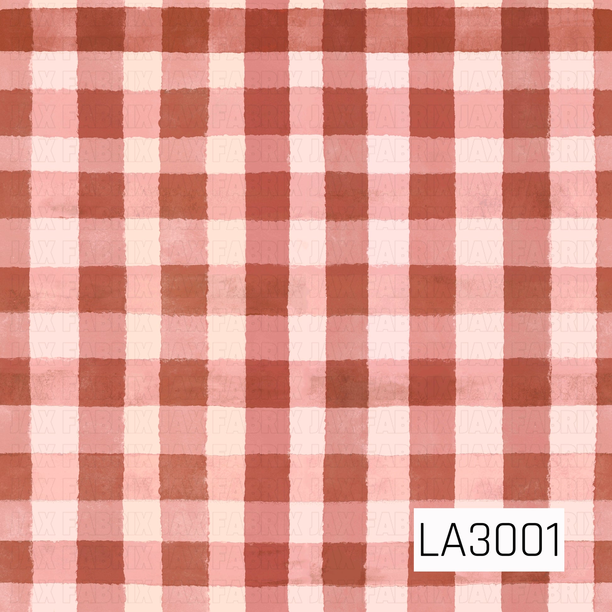A soft watercolor plaid featuring warm cinnamon brown, dusty rose, blush pink, and creamy ivory tones. The hand-painted brushstroke texture gives this classic check pattern a cozy, rustic charm, making it a beautiful coordinating print for autumn-inspired and everyday sewing and crafting projects.
