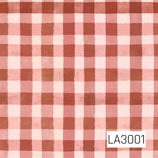 A soft watercolor plaid featuring warm cinnamon brown, dusty rose, blush pink, and creamy ivory tones. The hand-painted brushstroke texture gives this classic check pattern a cozy, rustic charm, making it a beautiful coordinating print for autumn-inspired and everyday sewing and crafting projects.

