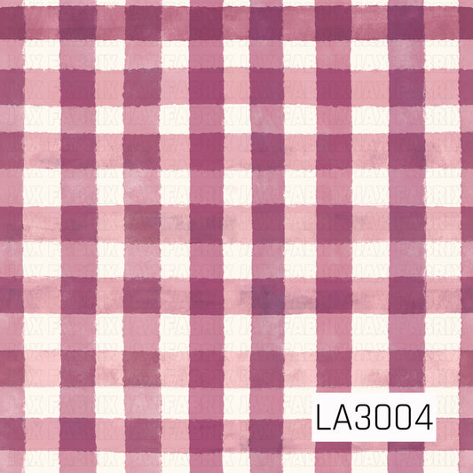 A soft watercolor plaid featuring rich plum, dusty mauve, blush pink, and crisp white tones. The hand-painted brushstroke texture gives this classic check pattern a cozy, vintage-inspired feel, making it a beautiful coordinating print for autumn and everyday sewing and crafting projects.
