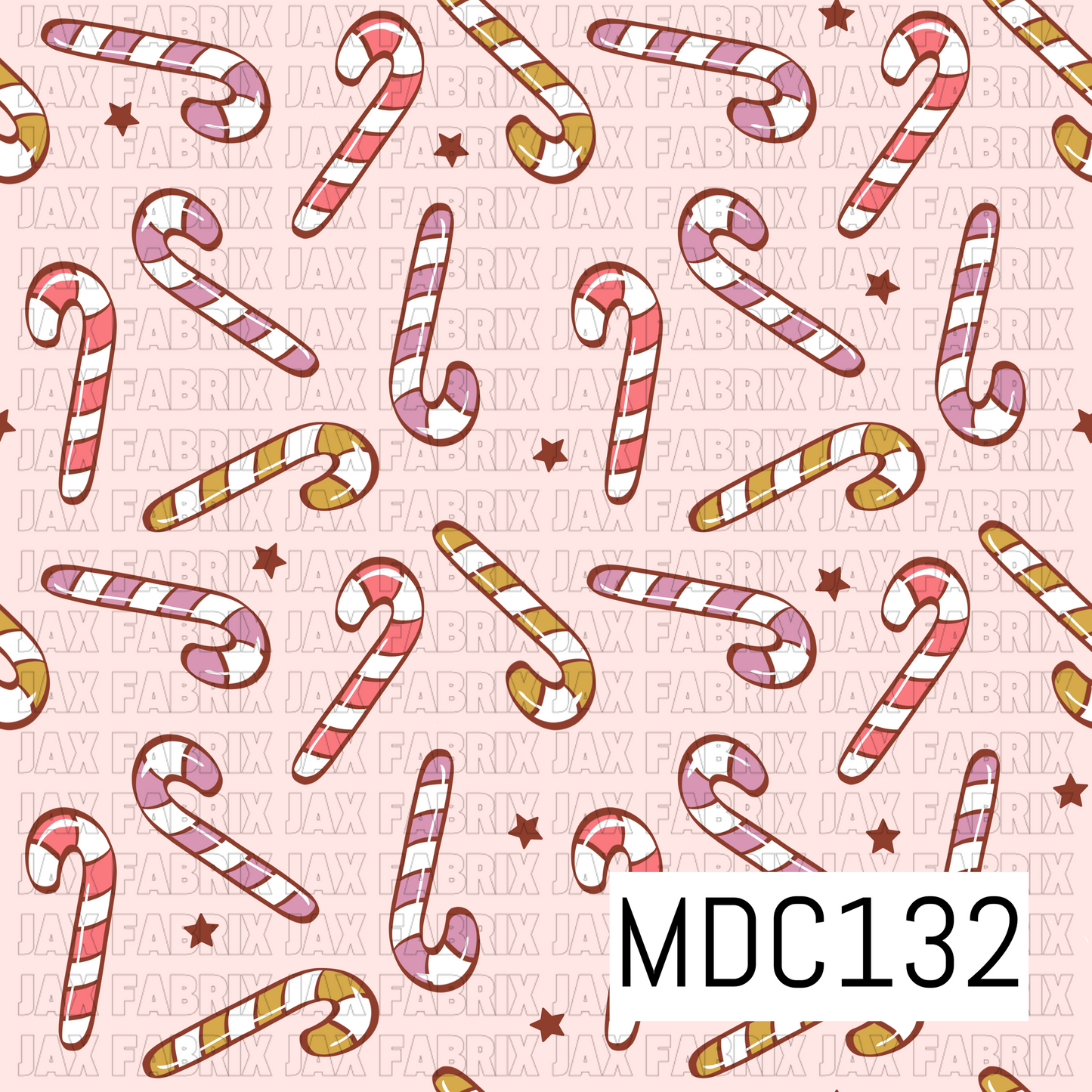 Pink Candy Canes/Black Stars MDC132