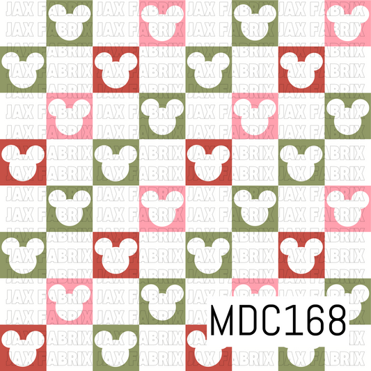Mouse Check Pink and Green and Red MDC168