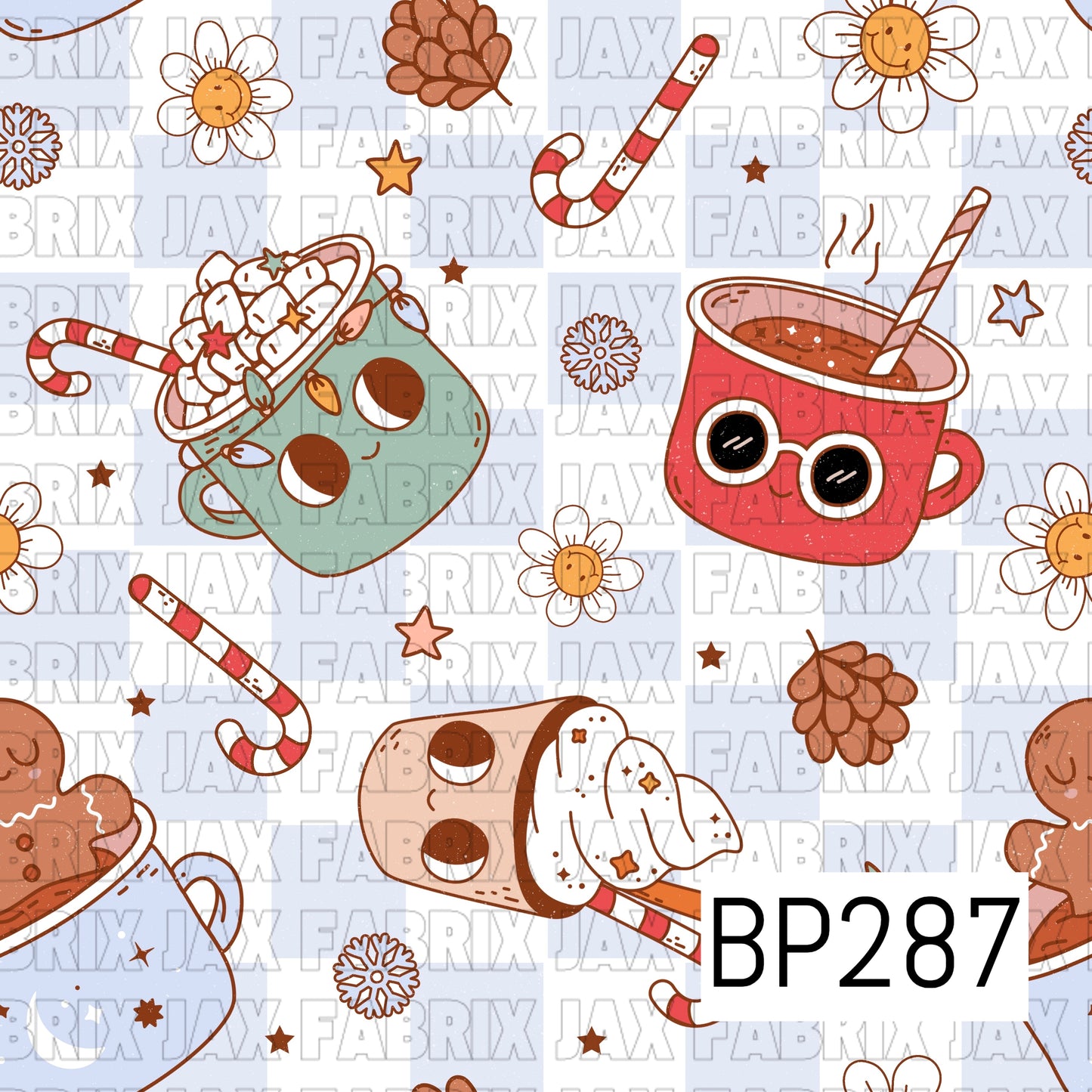 Hot Cocoa Blue Check BP287