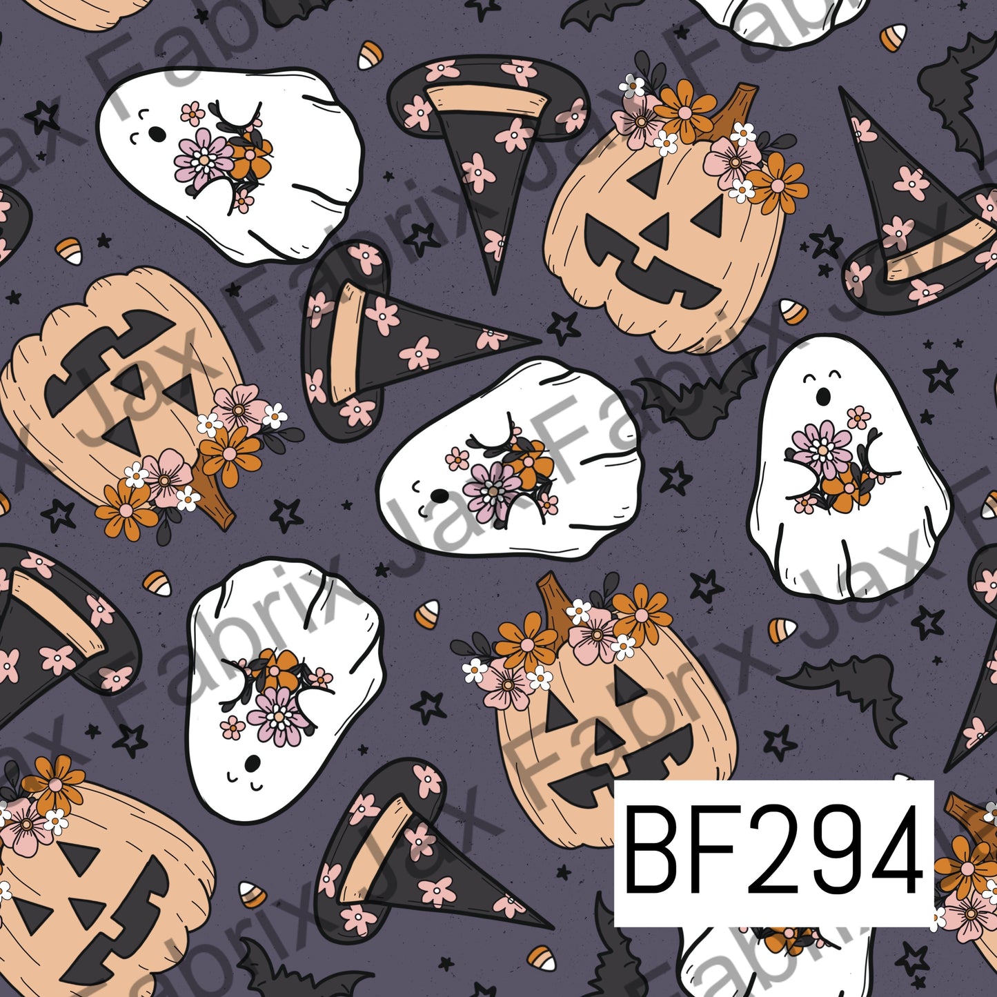 Floral Halloween Pumpkin BF294