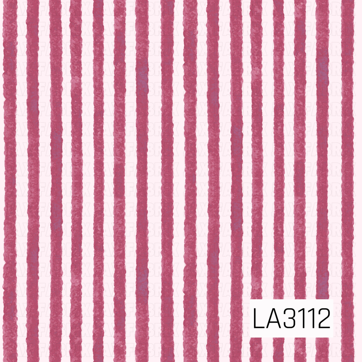 A charming watercolor stripe design featuring evenly spaced vertical stripes in shades of dusty rose, mauve, raspberry pink, and muted berry. The softly textured, hand-painted stripes have slightly uneven edges, creating a cozy, rustic feel against a delicate blush-white background.