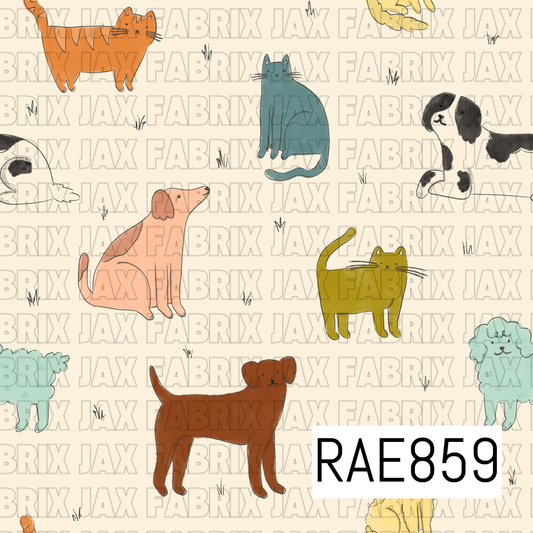 Inky Cats and Dogs RAE859