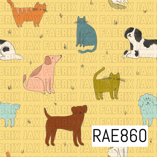 Inky Cats and Dogs RAE860