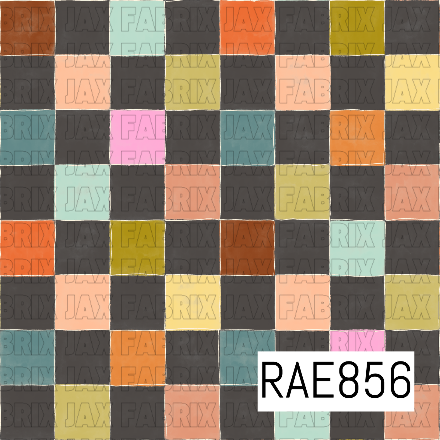 Inky Checks Grey RAE856